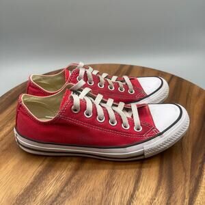 Converse All Star Chuck Low Taylor Shoes Womens Size 7 Red Skate Comfort Walking